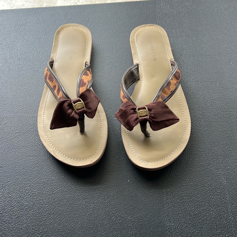 Charter Club sandals with leopard print, size 6.5 women’s